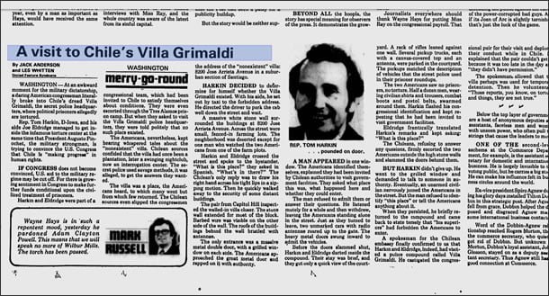 EL CONGRESISTA QUE CRUZÓ EL PORTÓN DE VILLA GRIMALDI EN 1976