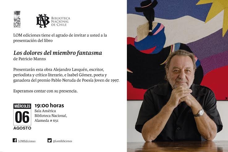 INVITACIÓN A PRESENTACIÓN LIBRO DE PATRICIO MANNS