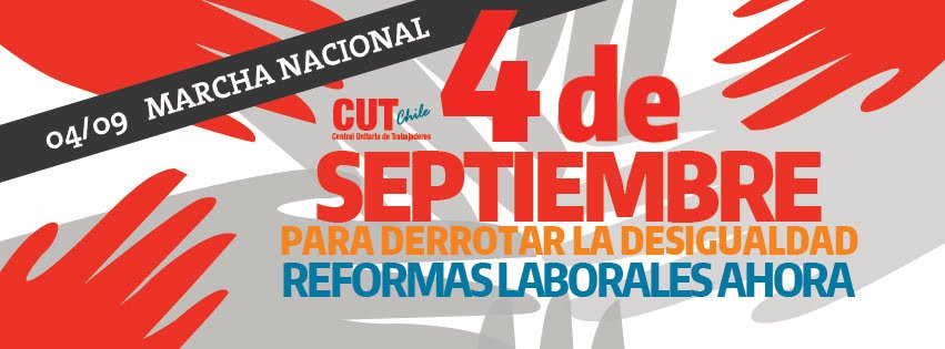 MARCHA NACIONAL DEL 4 DE SEPTIEMBRE AVANZA CON FUERZA, AFIRMA CUT