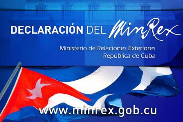 CANCILLERÍA DE CUBA ANUNCIA FRACASO DE PROVOCACIÓN ANTICUBANA