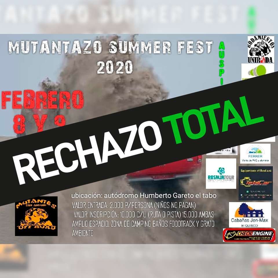 Organizaciones ciudadanas exigen suspender carrera de jeep y autos en dunas de El Tabo