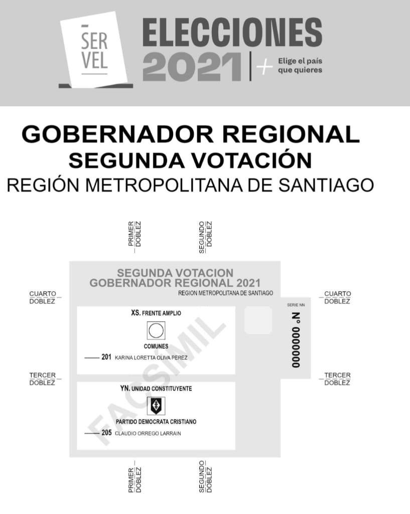 A la vista balotaje en Chile para gobernadores regionales