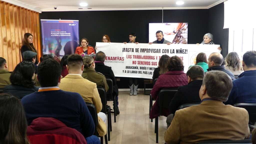 Dirigentes nacionales de la Niñez y Adolescencia intervienen ceremonia de inauguración de Residencia en Temuco